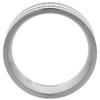 8mm Titanium Wedding Band Ring 2 Grooves Flat Polished Finish Comfort Fit Size 8 view 2