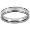 4.5mm Titanium Wedding Band Roman Numeral Ring Grooved Edges Flat Comfort Fit Size 11.5 view 1