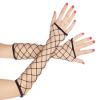 MUSIC LEGS Women's Big Diamond Net Fingerless Arm Warmer, Black, One Size view 1