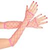 MUSIC LEGS Women's Big Diamond Net Fingerless Arm Warmer, Black, One Size view 2