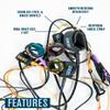 FCS Regular Classic Surfboard Leash  Durable 7mm Cord, Neoprene Strap, Anti-Tangle Swivel  Everyday Surf Leash for 28ft Waves (Black, 6') view 2
