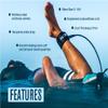 FCS Regular Classic Surfboard Leash  Durable 7mm Cord, Neoprene Strap, Anti-Tangle Swivel  Everyday Surf Leash for 28ft Waves (Black, 6') view 4