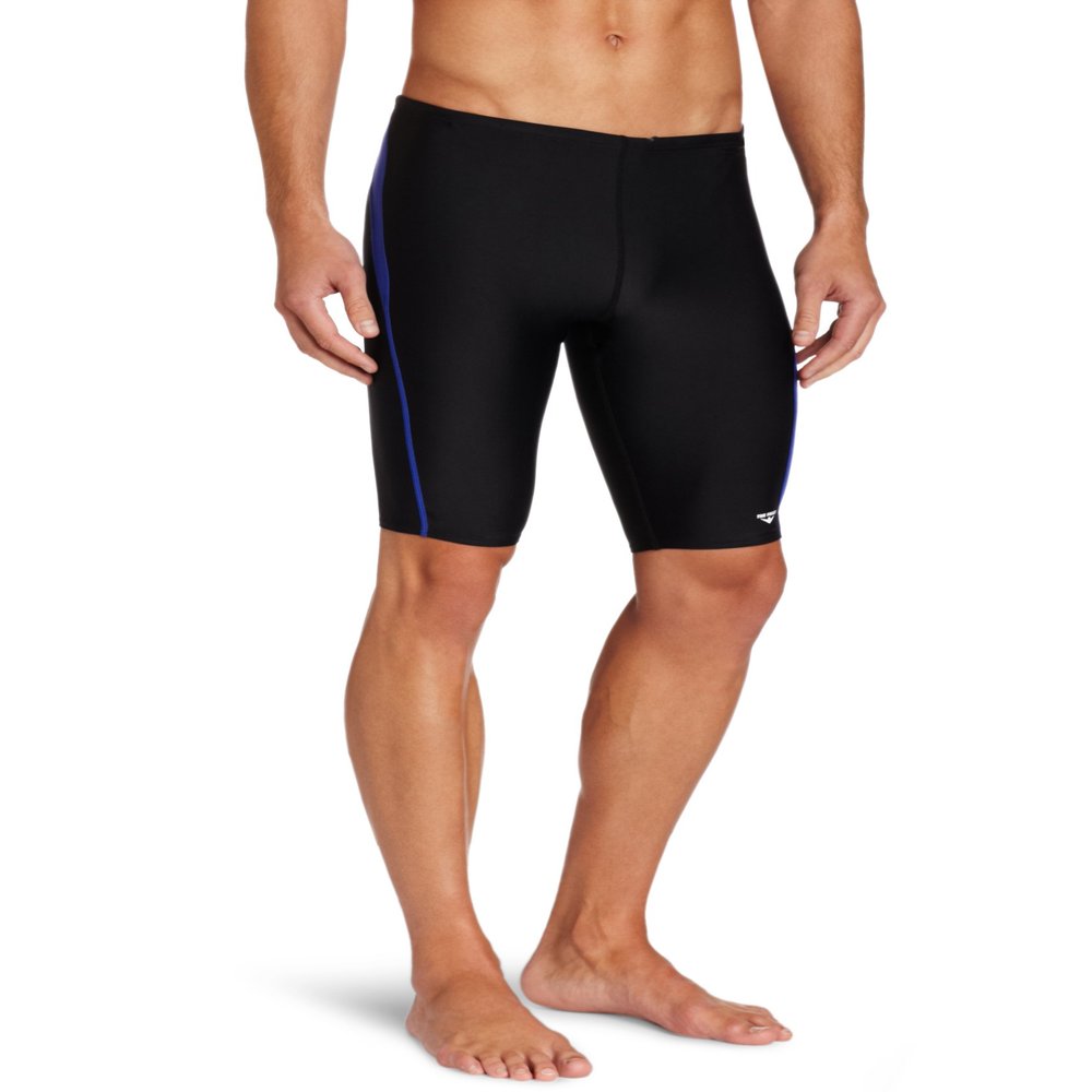 The Finals Men's Moonlight Splice Jammer Swimsuit, Black/Royal, 28