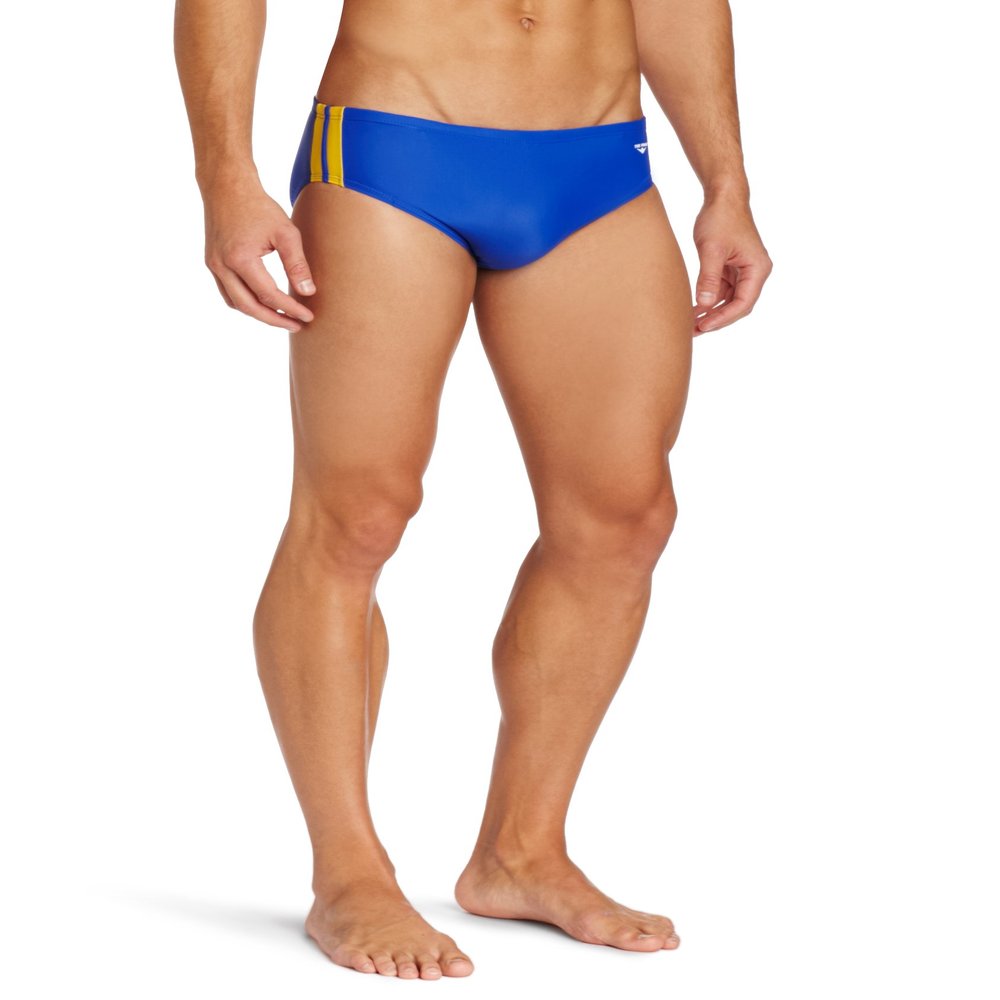 The Finals Men's Reactor Splice Racer Swimsuit, Royal/Gold, 26