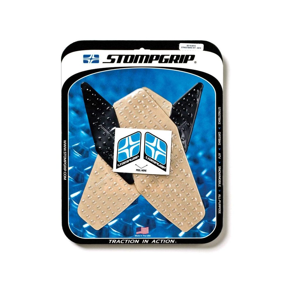 STOMPGRIP Volcano Tank Grips (Clear) for 08-16 Yamaha YZF-R6