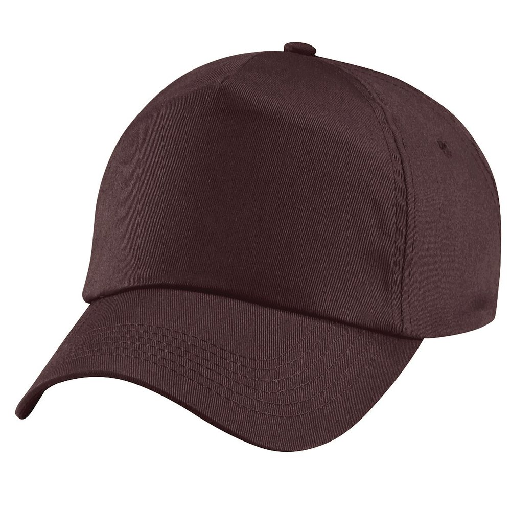 Beechfield Unisex Plain Original 5 Panel Baseball Cap (One Size) (Chocolate)