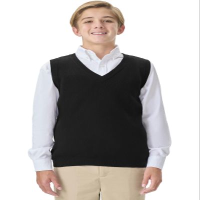 CLASSROOM Little Boys' Uniform Sweater Vest, Black, Small