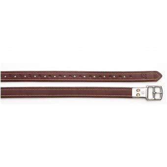 Bates Stirrup Leathers Contrast Stitching Brown
