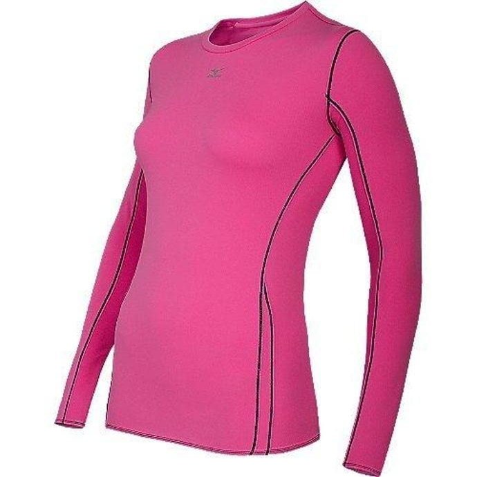 Mizuno Running Women's Renegade Long Sleeve Tee (Calcite-Black, X-Large)