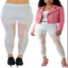 ToBeInStyle Womens Pothole Rip Hole Punk Hosiery Tights Leggings Distressed Style - Capri White - One Size view 4