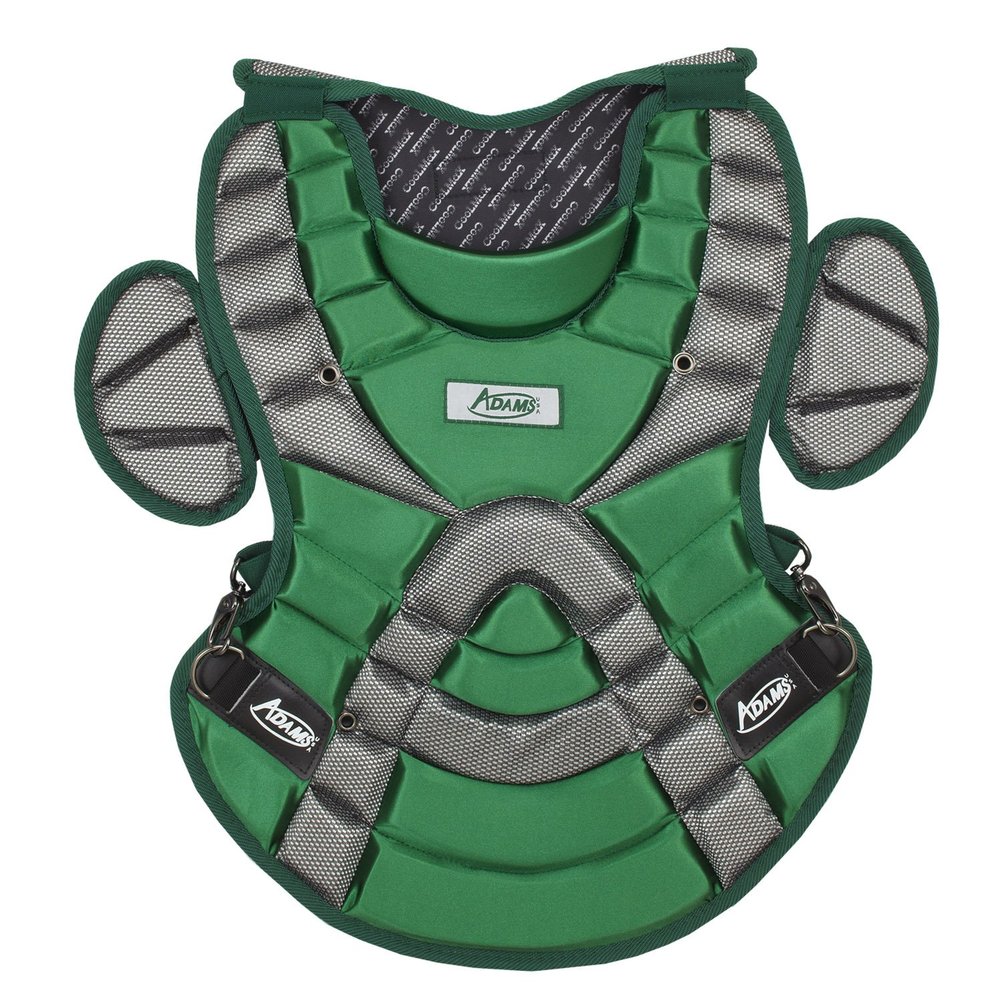 Adams ACP-115 Junior Chest Protector with Detachable Tail (15-Inch, Dark Green)