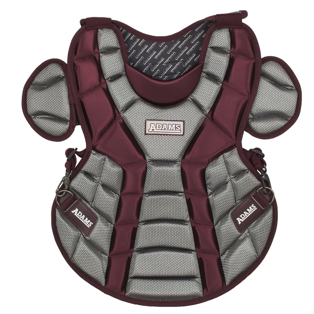 Adams ACP-15 Junior Chest Protector with Detachable Tail (15-Inch, Maroon)