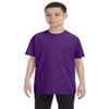 Gildan Big Boys Heavy Taped Neck Comfort Jersey T-Shirt, Purple, XL view 1