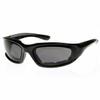 zeroUV Protective Sports Eyewear Goggles Multisport Safety Padded Glasses (Shiny-Black Smoke) view 1