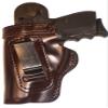 Smith and Wesson K Frame 2-3 inch Revolvers Heavy Duty Brown Left Hand Inside The Waistband Concealed Carry Gun Holster with Forward Cant and Slide Guard Bodyshield view 1