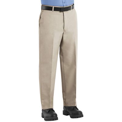 Red Kap Men's Wrinkle-Free Work Pants, Tan, 31W x 32L