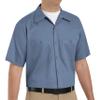 Red Kap mens Short Sleeve Wrinkle-Resistant Cotton Work Shirt Postman Blue 3X-Large/Tall view 2