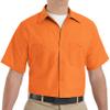 Red Kap Mens Industrial Shirt, Regular Fit, Short Sleeve, Orange, 3X-Large Tall US view 1