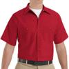 Red Kap Mens Industrial Shirt, Regular Fit, Short Sleeve, Red, 5X-Large Big US view 1