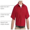 Red Kap Mens Industrial Shirt, Regular Fit, Short Sleeve, Red, 3X-Large Tall US view 4