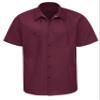 Red Kap Men's Industrial Work Shirt, Short Sleeve, Burgundy, Large view 4