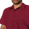 Red Kap Mens Short Sleeve Industrial Work Shirt, Burgundy, XX-Large US view 3