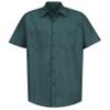 Red Kap Men's Standard Industrial Work Shirt, Regular Fit, Short Sleeve, Spruce Green, Medium view 4
