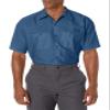 Red Kap Men's Industrial Work Shirt, Short Sleeve, Dark Blue, X-Large view 4