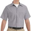 Red Kap Men's Standard Industrial Work Shirt, Regular Fit, Short Sleeve, Silver Grey, 4X-Large view 1