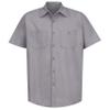 Red Kap Men's Standard Industrial Work Shirt, Regular Fit, Short Sleeve, Silver Grey, 4X-Large view 3