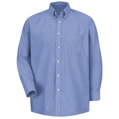 Red Kap Men's Tall Size Long Solid Oxford Executive Shirt, Light Blue, 18'' Neck 37" Sleeve