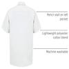 Red Kap Men's Industrial Work Shirt, Regular Fit, Short Sleeve, White, X-Large Tall view 4