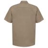 Red Kap Mens Short Sleeve Industrial Work Shirt, Khaki, Large US view 2