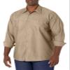Red Kap Men's Wrinkle-Resistant Cotton Work Shirt, Khaki, Long Large view 1