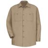 Red Kap Men's Wrinkle-Resistant Cotton Work Shirt, Khaki, 3X-Large view 3