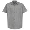 Red Kap Men's Industrial Work Shirt, Regular Fit, Short Sleeve, Light Grey, 3X-Large Tall view 4