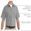 Red Kap Mens Industrial Shirt, Regular Fit, Short Sleeve, Light Grey, X-Large Tall US view 4