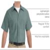 Red Kap Men's Industrial Work Shirt, Regular Fit, Short Sleeve, Light Green, Large Tall view 4