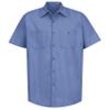 Red Kap Mens Industrial Shirt, Regular Fit, Short Sleeve, Petrol Blue, XX-Large Tall US view 3