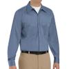 Red Kap Men's Wrinkle-Resistant Cotton Work Shirt, Postman Blue, Long X-Large view 1