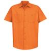 Red Kap Men's Tall Industrial Work Shirt, Regular Fit, Short Sleeve, Orange, 3X-Large view 4