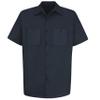 Red Kap mens Short Sleeve Wrinkle-Resistant Cotton Work Shirt Dark Navy 3X-Large view 3