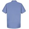 Red Kap mens Short Sleeve Wrinkle-Resistant Cotton Work Shirt Light Blue Medium view 2
