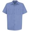 Red Kap mens Short Sleeve Wrinkle-Resistant Cotton Work Shirt Light Blue 2X-Large view 3