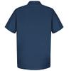 Red Kap mens Short Sleeve Wrinkle-Resistant Cotton Work Shirt Navy X-Large view 2