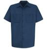 Red Kap mens Short Sleeve Wrinkle-Resistant Cotton Work Shirt Navy X-Large view 3