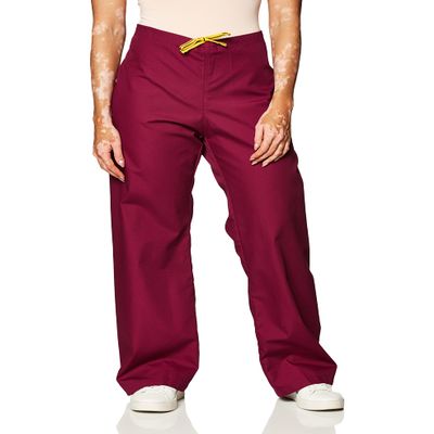 WonderWink Men's Tall The Papa Unisex Seamless Scrub Pant, Wine, Small