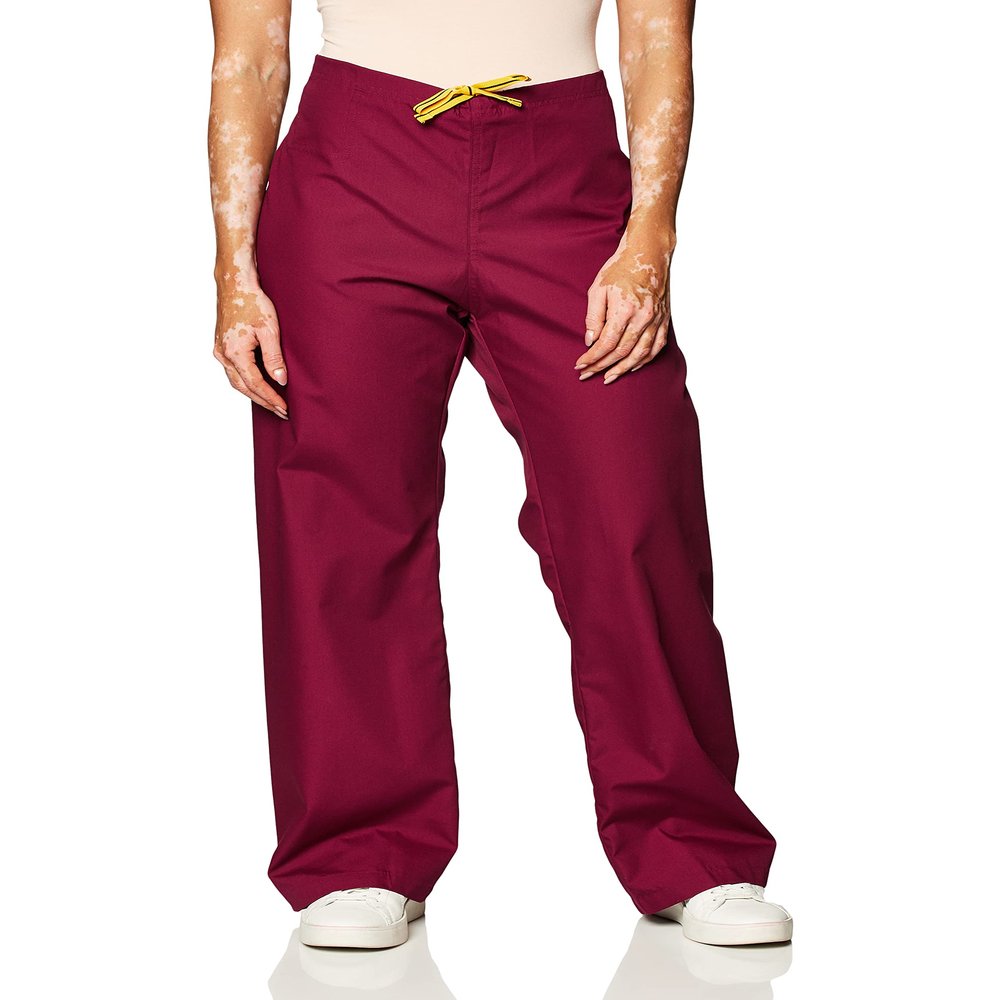 WonderWink Men's Tall The Papa Unisex Seamless Scrub Pant, Wine, Small
