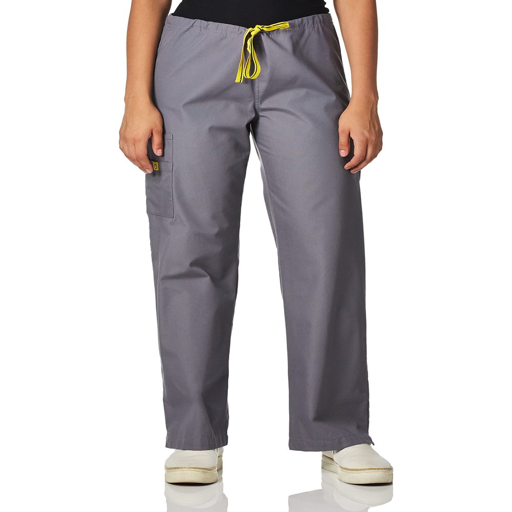 Wink Origins Sierra - Drawstring Cargo Scrub Pant, Pewter, XS PET