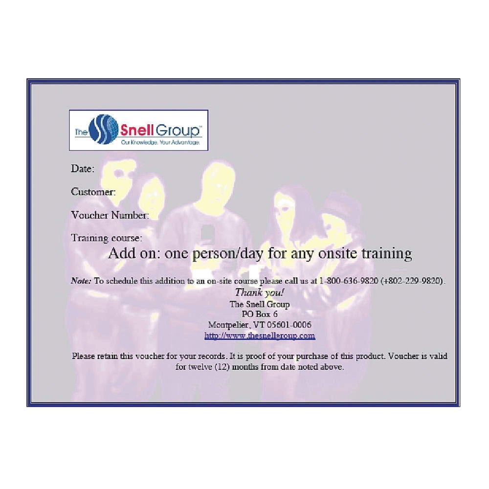 The Snell Group - SNELL-ST-ON-ADDL - One Additional Person Day of Training